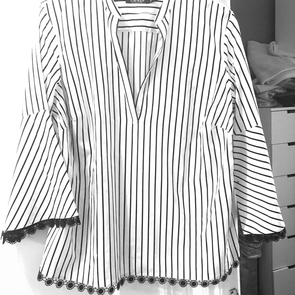 Ralph Lauren cotton poplin pinstripe shirt